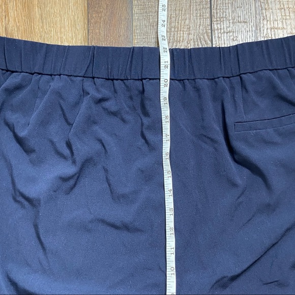 Catherines Navy Blue Flat Front Right Fit Curvy Trouser Slacks 24W Petite - Picture 11 of 12